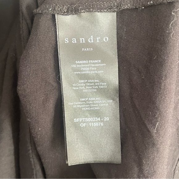 SANDRO ELECTRIC GRAPHIC CREWNECK WOMENS BLACK T-SHIRT | SIZE S/M - Picture 5 of 6